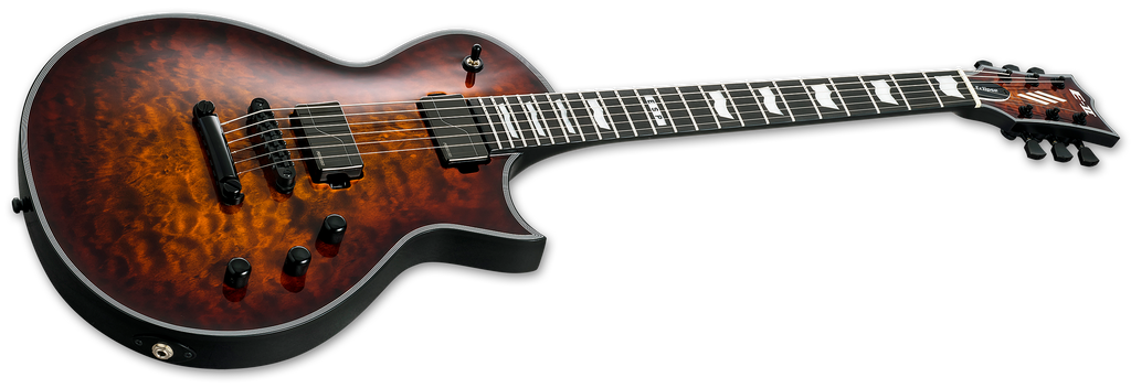 ESP E-II ECLIPSE QM Electric Guitar With Hardshell Case(Tiger Eye Sunburst)