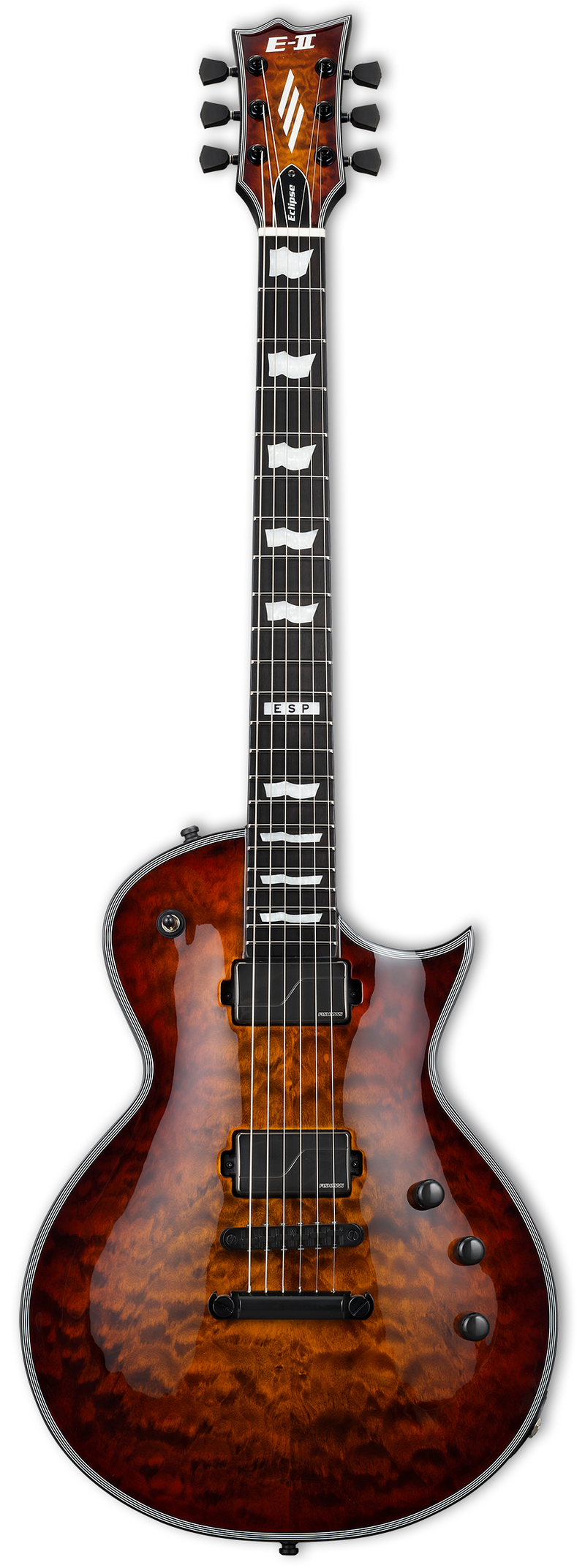 Guitare électrique ESP E-II ECLIPSE (Tiger Eye Sunburst)