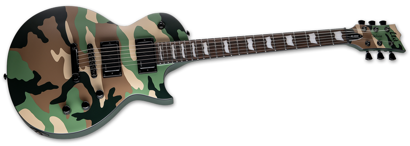 ESP LTD Deluxe EC-1000 Electric Guitar (Woodland Camo Satin)