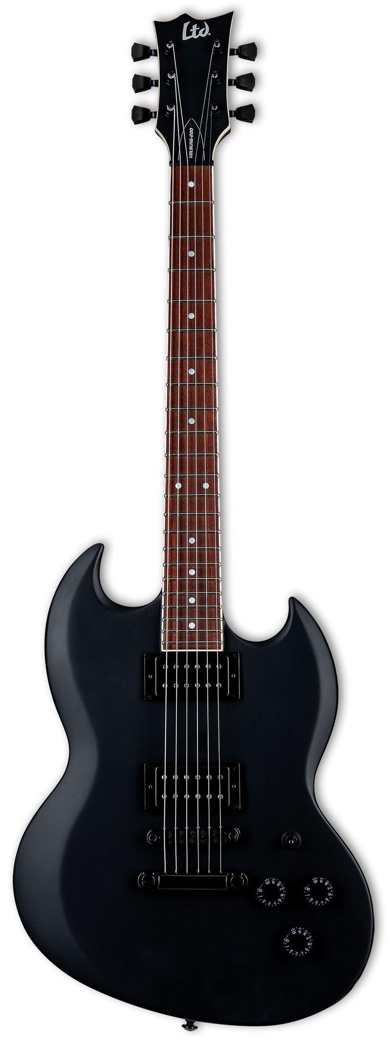 ESP LTD VOLSUNG-200 Series Electric Guitar (Black Satin)