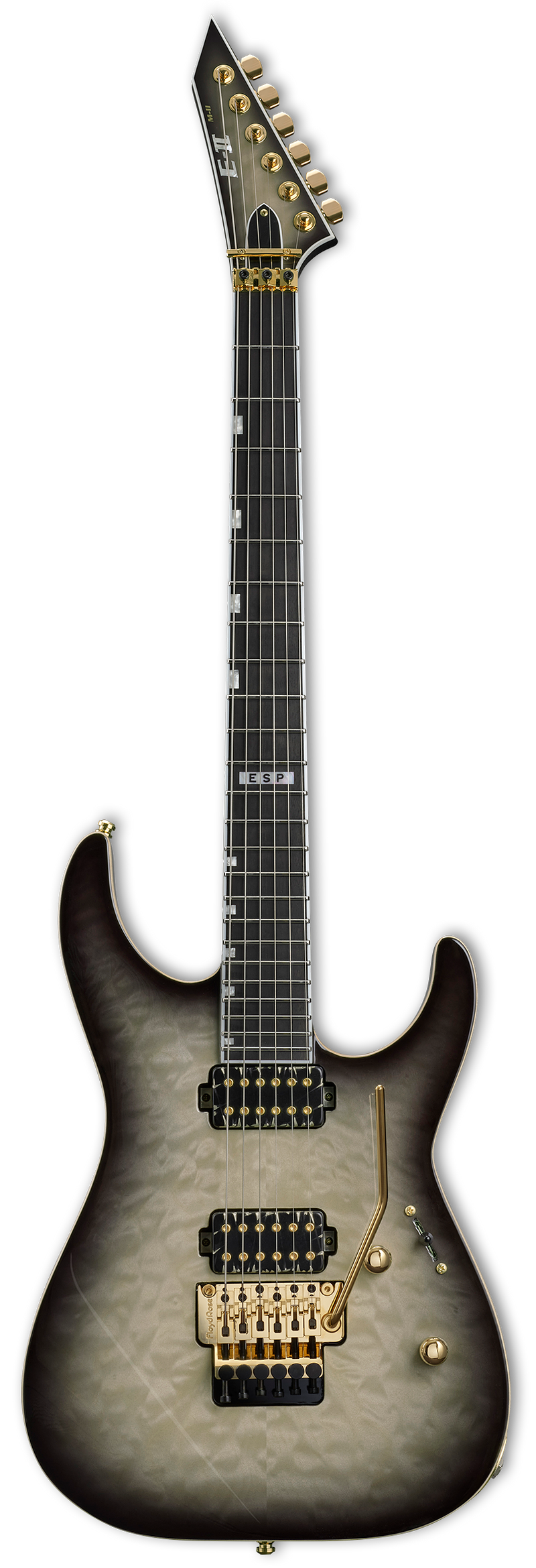 Guitare électrique ESP E-II M-II QM (Black Natural Burst)