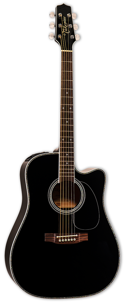 Takamine EF341DX Guitare électro-acoustique Dreadnought (Noir)