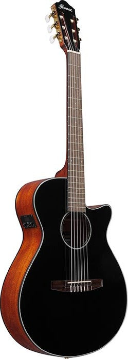 Ibanez AEG50NBKH - AEG Body Single Cutaway Acoustic-Electric Guitar Spruce Top Nylon - Black