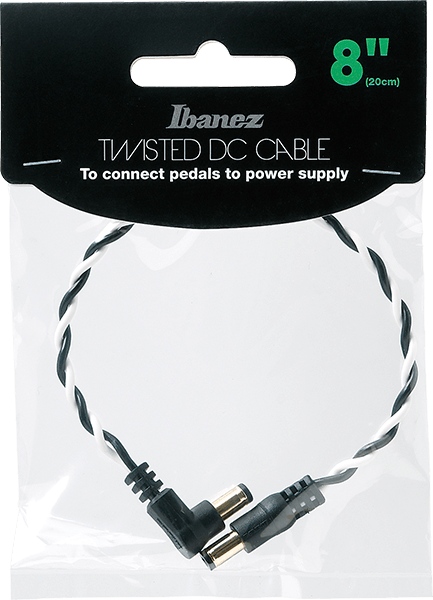 Ibanez DCT08BWH Twisted DC Cable - 8"