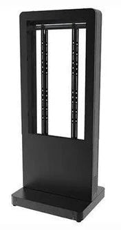 Peerless-AV KIPC2555B-3-WHL Floorstanding Portrait Back-to-Back Kiosk for Two 55" Displays with Wheels (Black)