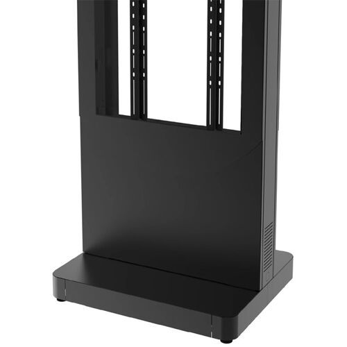 Peerless-AV KIPC2555B-3-WHL Floorstanding Portrait Back-to-Back Kiosk for Two 55" Displays with Wheels (Black)