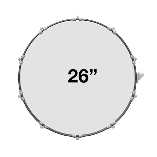 Tama R2614B Starlight Marching Bass Drum (Black) - 26"