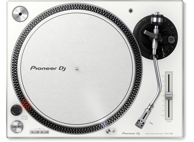 Pioneer DJ PLX-500-W Platine vinyle à couple élevé et entraînement direct (Blanc)