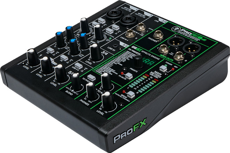 Mackie PROFX6V3 6-Channel Professional Effects Mixer with USB
