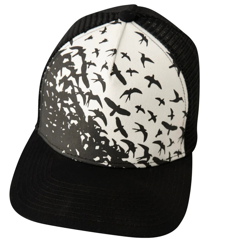 Casquette de baseball PRS Bird Swarm (noir et blanc)