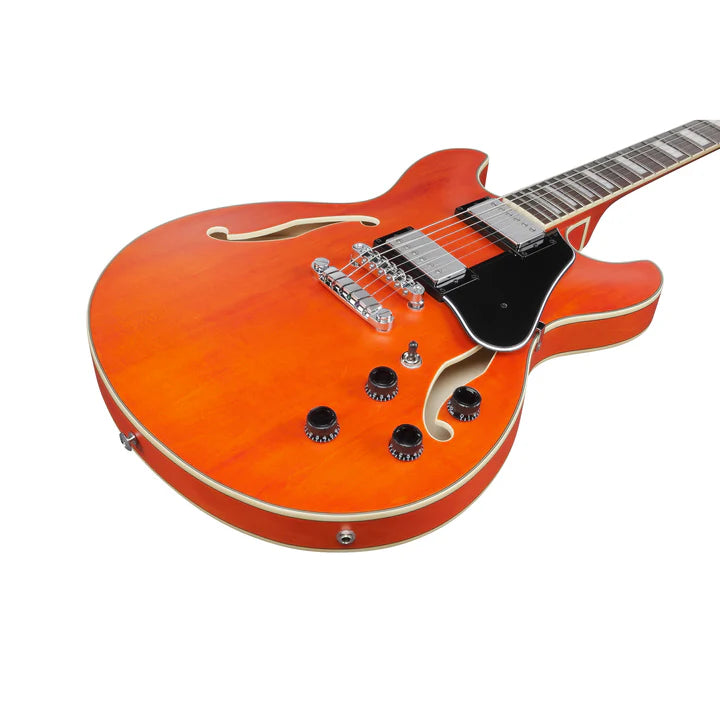 Ibanez AS73TTF Semi Hollow-Body Electric Guitar (Transparent Tangerine Flat)