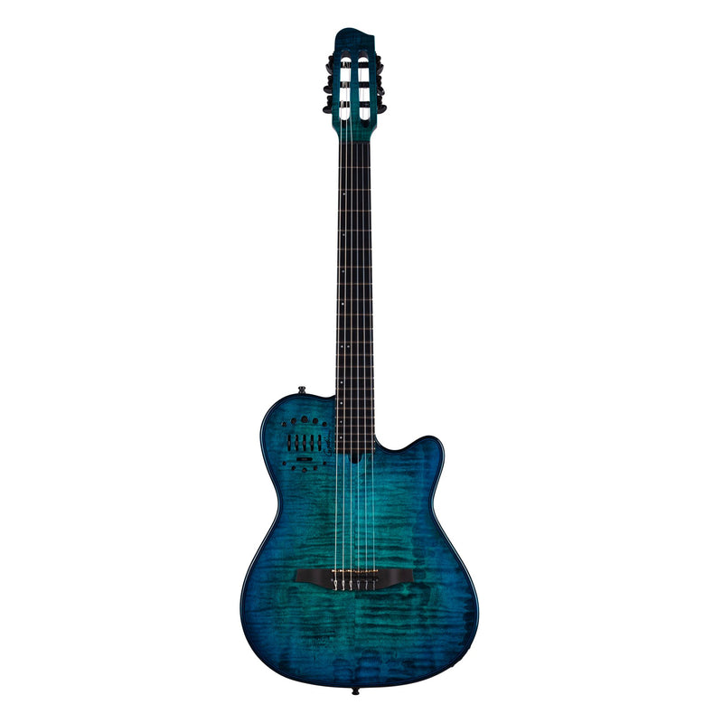 Godin Guitars MULTIAC MUNDIAL DLX LTD Hollow Body Electric Guitar (Ocean Burst)