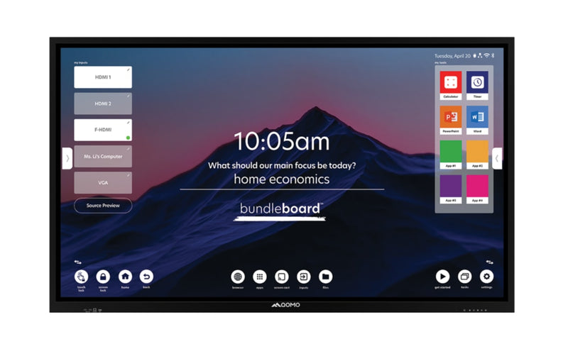 Écran LED interactif Qomo QITBB65 H BundleBoard Series 4K avec Android 11 - 65"