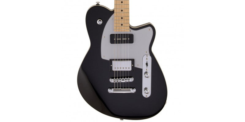 Reverend DAOG-G-mdbk-RM-HB90-SV-HT Double Agent OG Electric Guitar (Midnight Black)