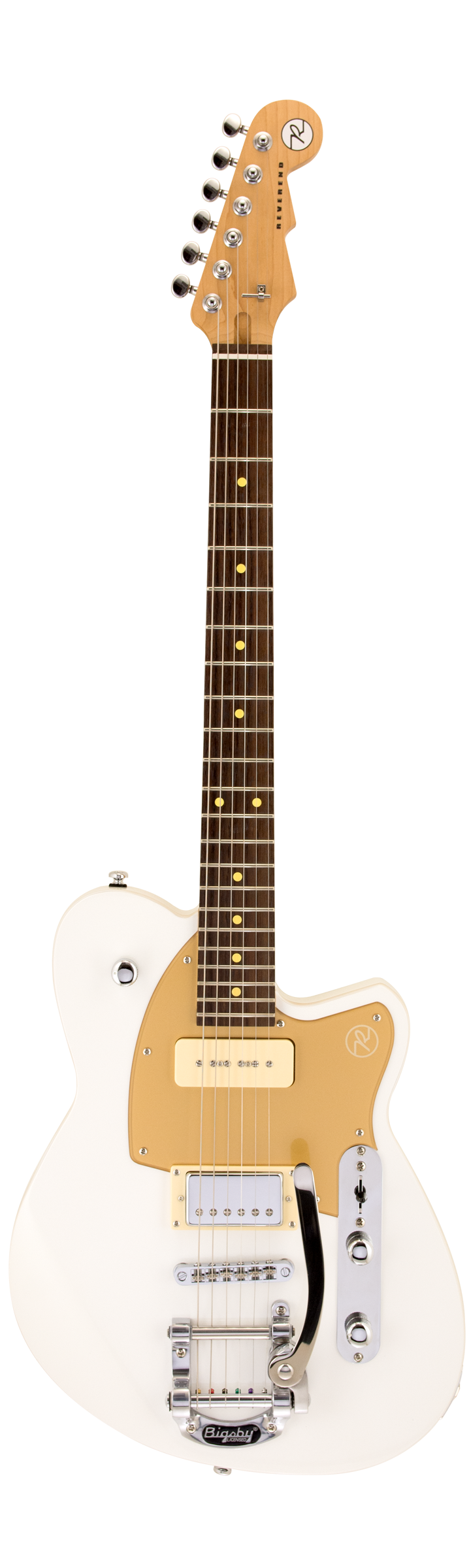 Guitare électrique Reverend DOUBLE AGENT OG (blanc perle)