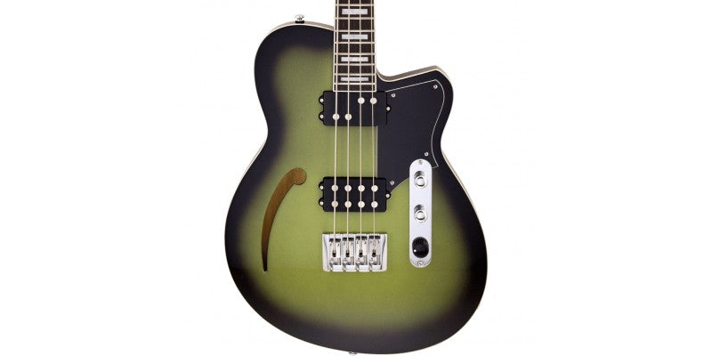 Reverend DUB KING Semi Hollow-Body Electric Bass Guitar (Avocado Burst)