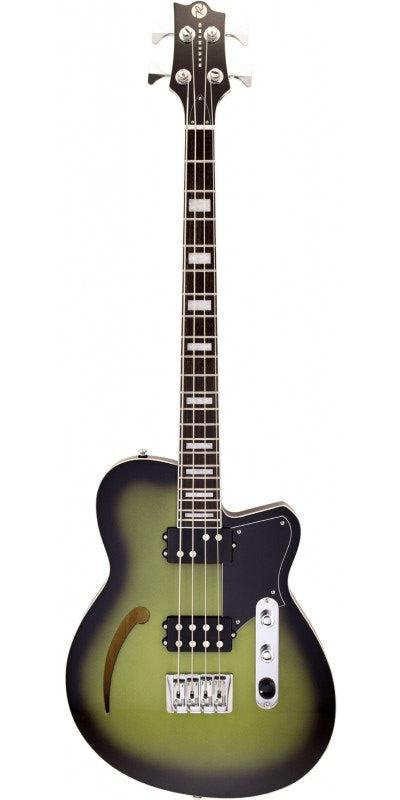 Reverend DUB KING Semi Hollow-Body Electric Bass Guitar (Avocado Burst)