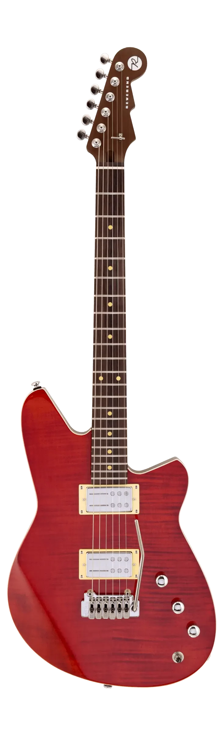 Guitare électrique Solidbody Reverend KINGBOLT RA (érable rouge transparent)