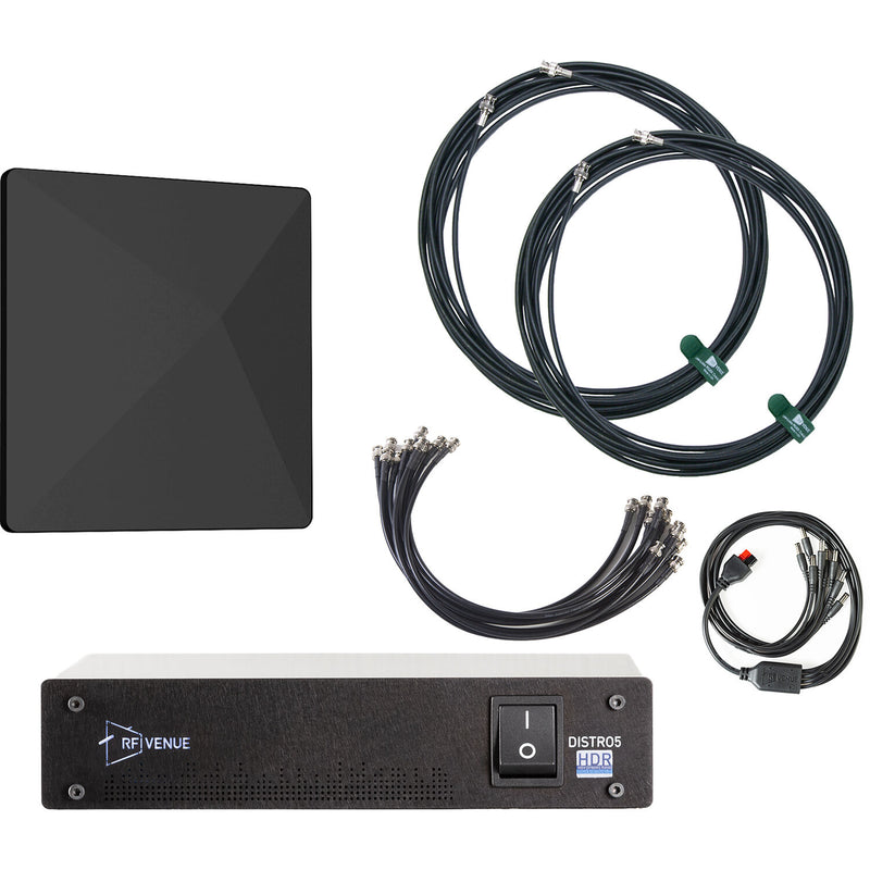 RF Venue D-ARCBD5  Diversity Architectural Antenna & DISTRO5 5-Channel UHF Distribution System Bundle