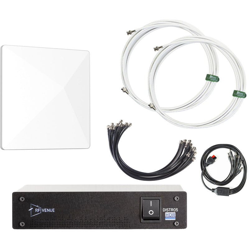 RF Venue D-ARCD5 Diversity Architectural Antenna & DISTRO5 5-Channel UHF Distribution System Bundle