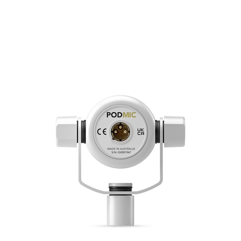 Microphone de podcasting dynamique podmique (blanc)