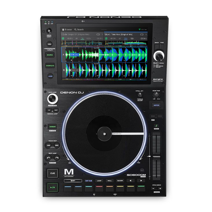Denon DJ SC6000M PRIME Professional DJ Media Player with 8.5” Motorized Platter and 10.1” Touchscreen