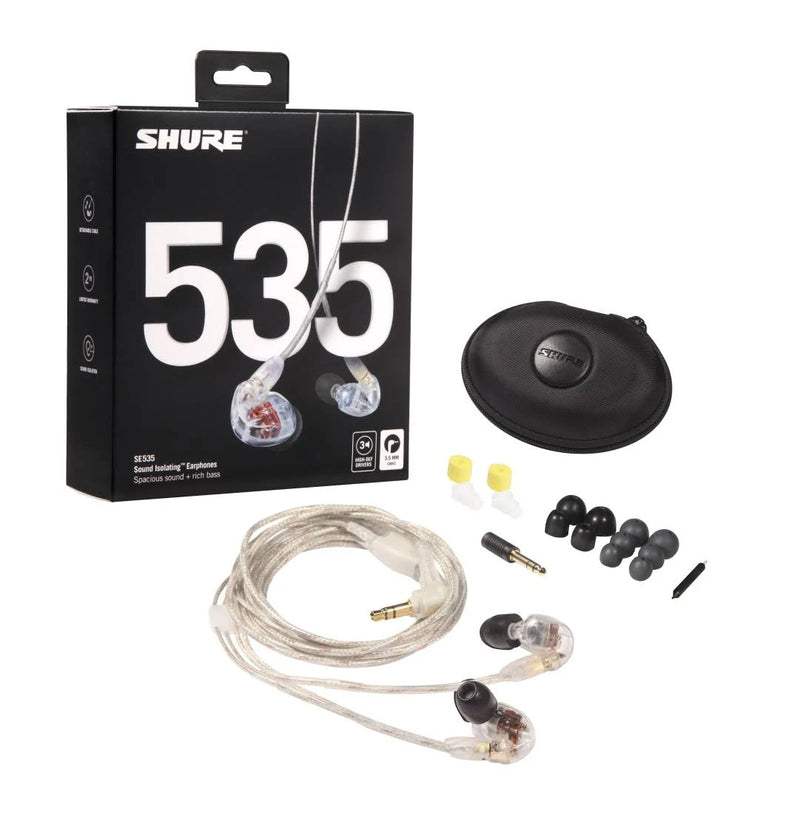 Shure SE535-CL Écouteurs intra-auriculaires stéréo à isolation sonore Transparent