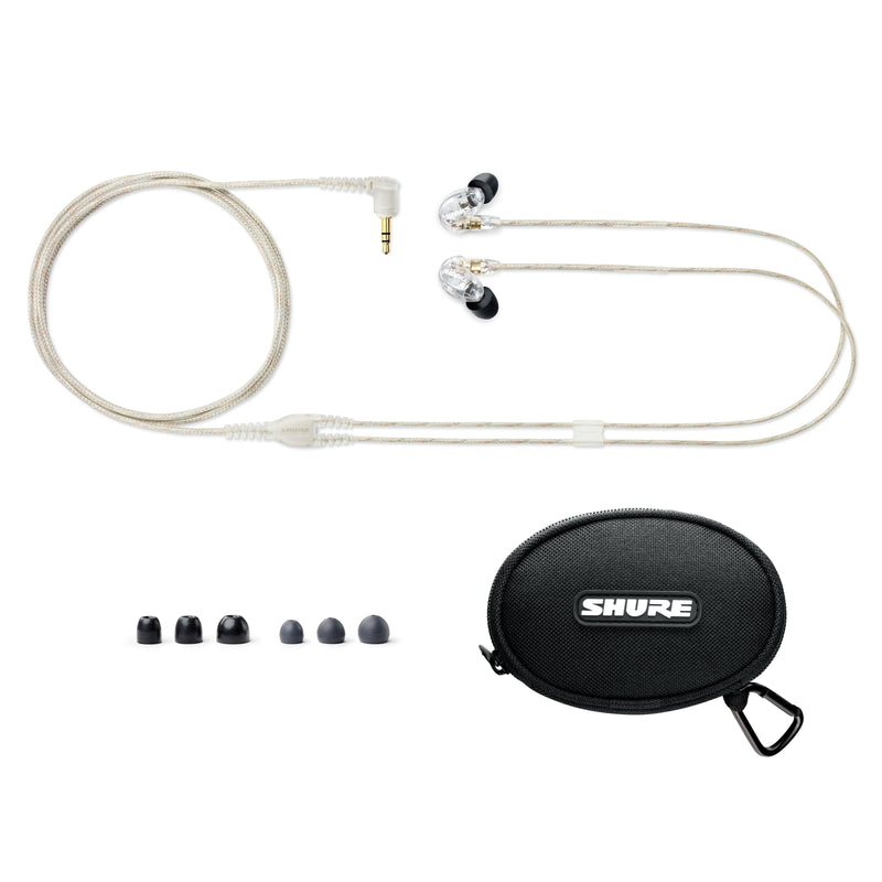 Shure SE215-CL Écouteurs intra-auriculaires stéréo à isolation phonique Transparent