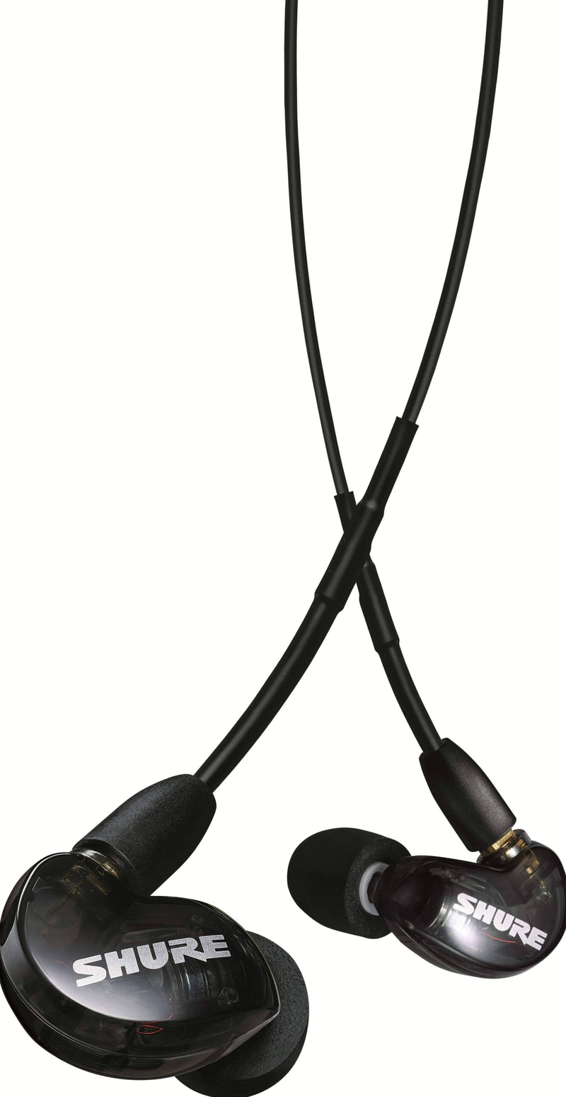 Shure SE215DYBK+UNI Sound-Isolating In-Ear Stereo Earphones with RMCE-UNI Remote Mic Universal Cable (Black)