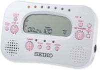 Seiko STH100WE Metronome Tuner with Stopwatch (White)