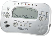 Seiko STH100SE Metronome Tuner with Stopwatch (Silver)