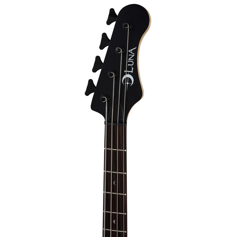 Luna TAT 34 Tattoo Electric Bass Guitar (Satin Natural)