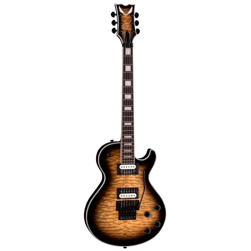 Dean Guitars TB SEL F QM NBST Select Floyd QM Electric Guitar (Natural Black Burst)