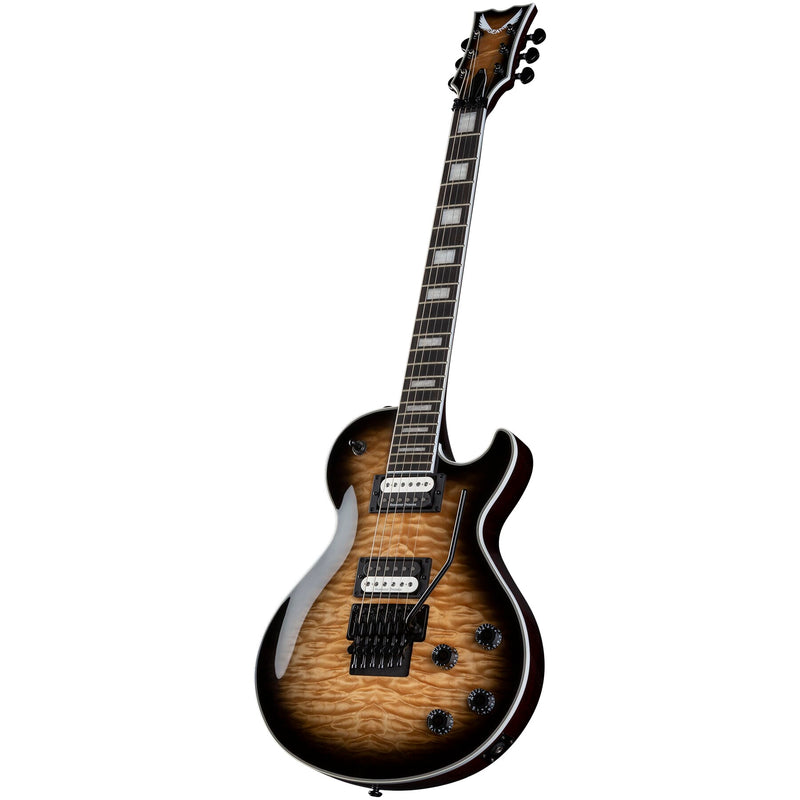 Dean Guitars TB SEL F QM NBST Select Floyd QM Electric Guitar (Natural Black Burst)