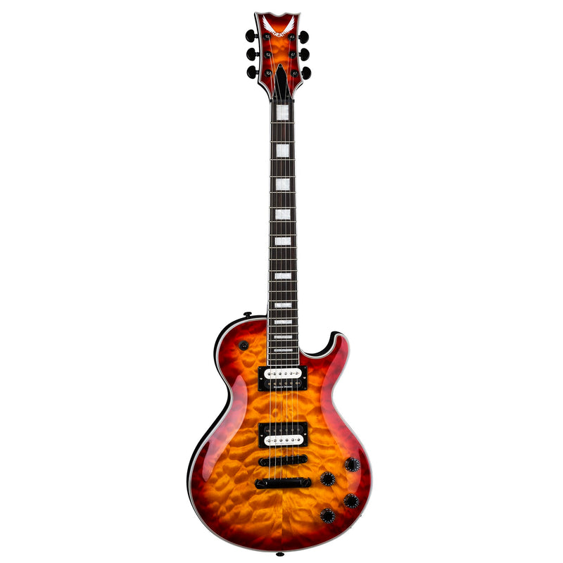 Dean Guitars TB SEL QM TCS Thoroughbred Select Quilt Top Electric Guitar (Trans Cherry Sunburst)