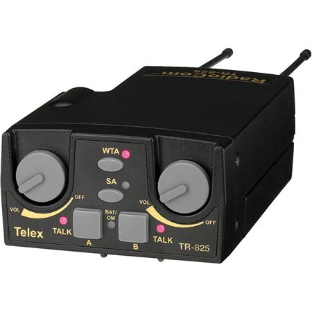 RTS TR-825 UHF 2-Channel Binaural Wireless Beltpack Transceiver w/A5F Headset Jack (C3)