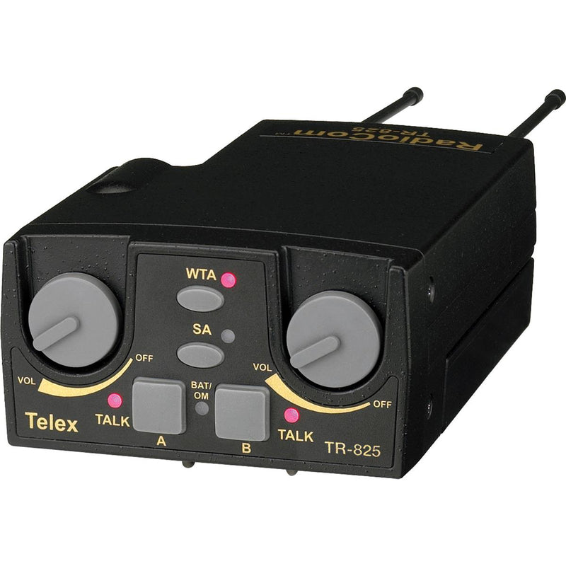 RTS TR-825 UHF 2-Channel Binaural Wireless Beltpack Transceiver w/A4F Headset Jack (F3)
