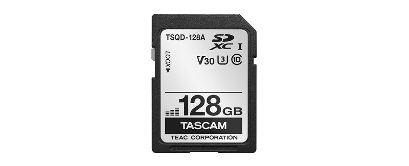 TASCAM TSQD-128A Carte SDXC vérifiée pour les produits TASCAM