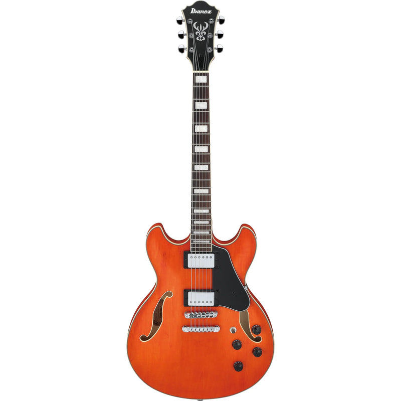 Ibanez AS73TTF Semi Hollow-Body Electric Guitar (Transparent Tangerine Flat)