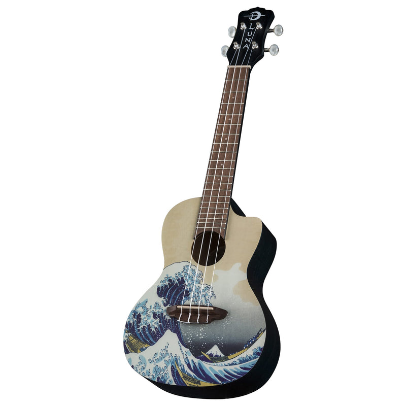 Luna UKE GWC Great Wave Concert Ukulele (Great Wave Graphic)