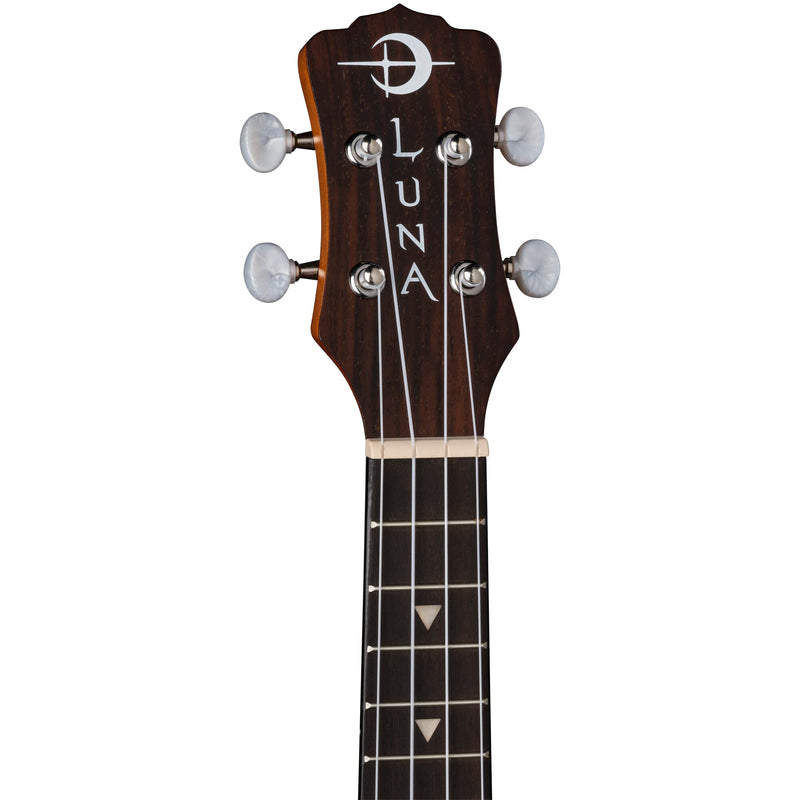 Luna UKE PCE Love Music Peace Soprano Ukulele (Satin Natural)