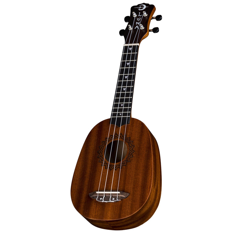 Luna UKE VMP Vintage Mahogany Pineapple Ukulele (Red Satin)