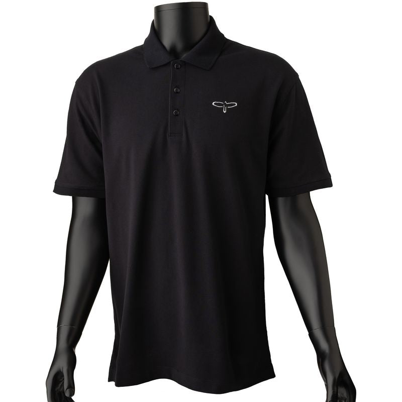 PRS Polo avec logo d'oiseau - Medium (noir)