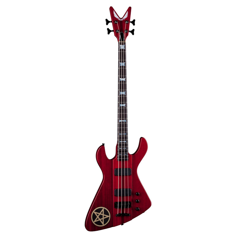 Dean Guitars USA DEMONATOR ULTIMO Electric Bass Guitar (Transparent Red)