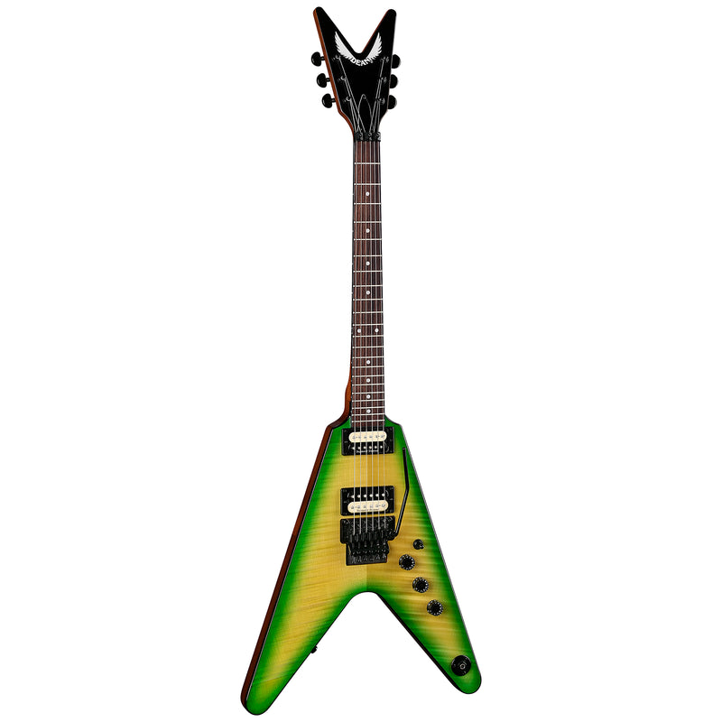 Dean Guitars V 79 F FM SD SLM Floyd Flame Top Duncan’s Electric Guitar (Slime)