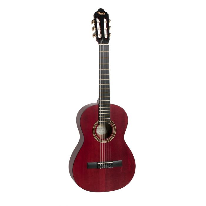 Valencia VC203-TWR 3/4 Size Classical Guitar (Transparent Red Satin Finish)