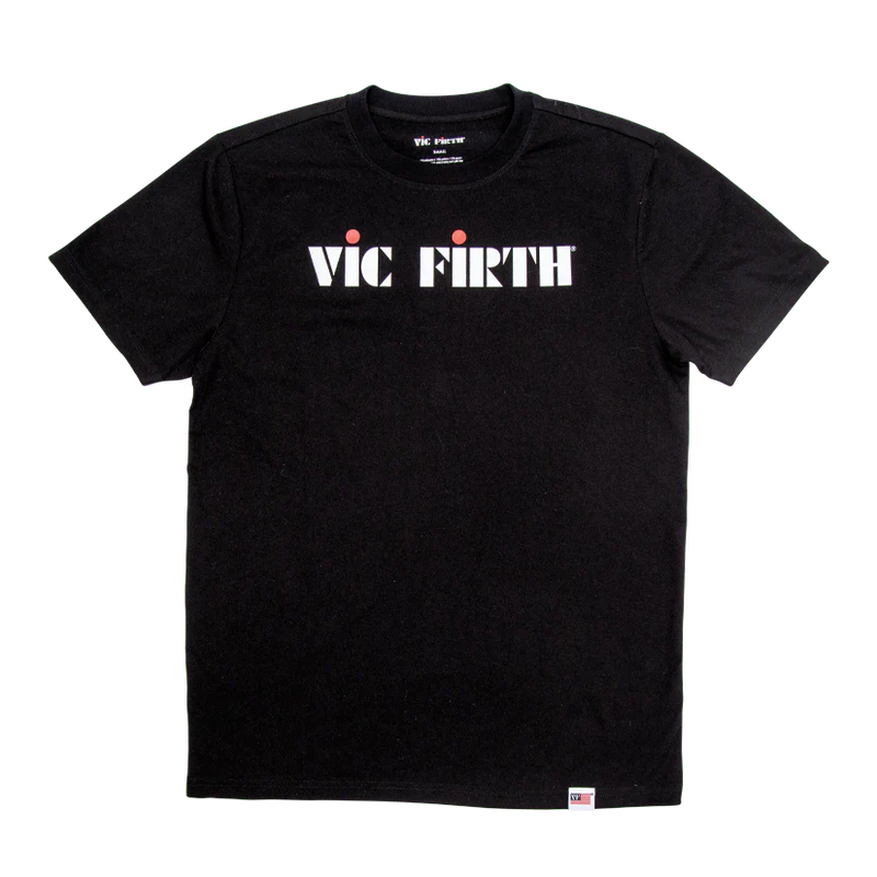 Vic Firth PTS20LOGOL Black Logo Tee - Large