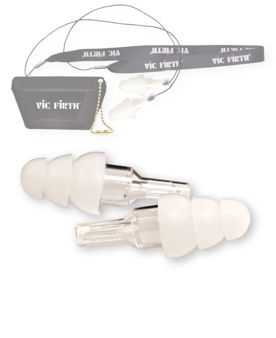 Vic Firth VICEARPLUGL High-Fidelity Hearing Protection - Large Size, White