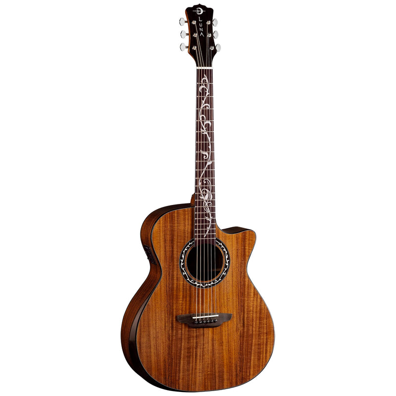 Luna VINEYARD Koa Bevel Grand Auditorium Acoustic/Electric Guitar (Gloss Natural)
