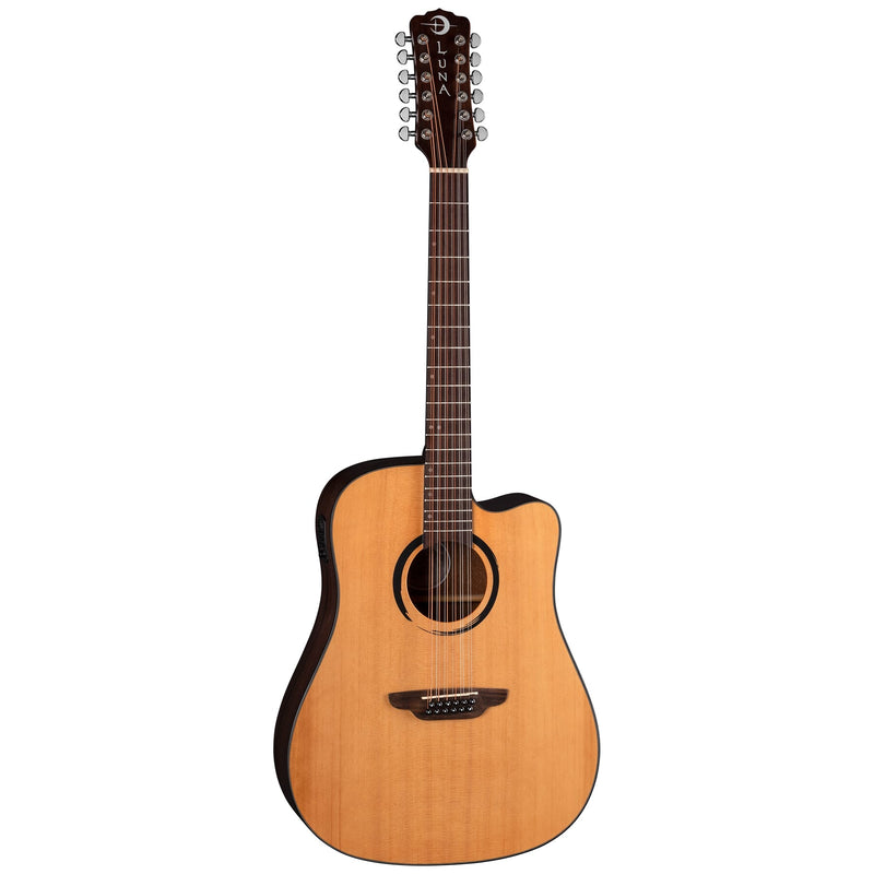 Luna WABI SABI Dreadnought 12-String Acoustic/Electric Guitar (Satin Natural)